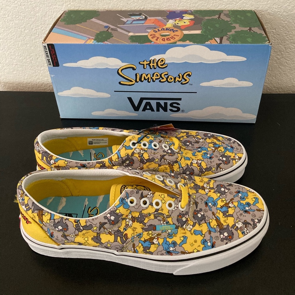 New Simpsons Vans Collab Itchy Scratchy Women’s 11 Sneakers Collect VN0A4VB41UF